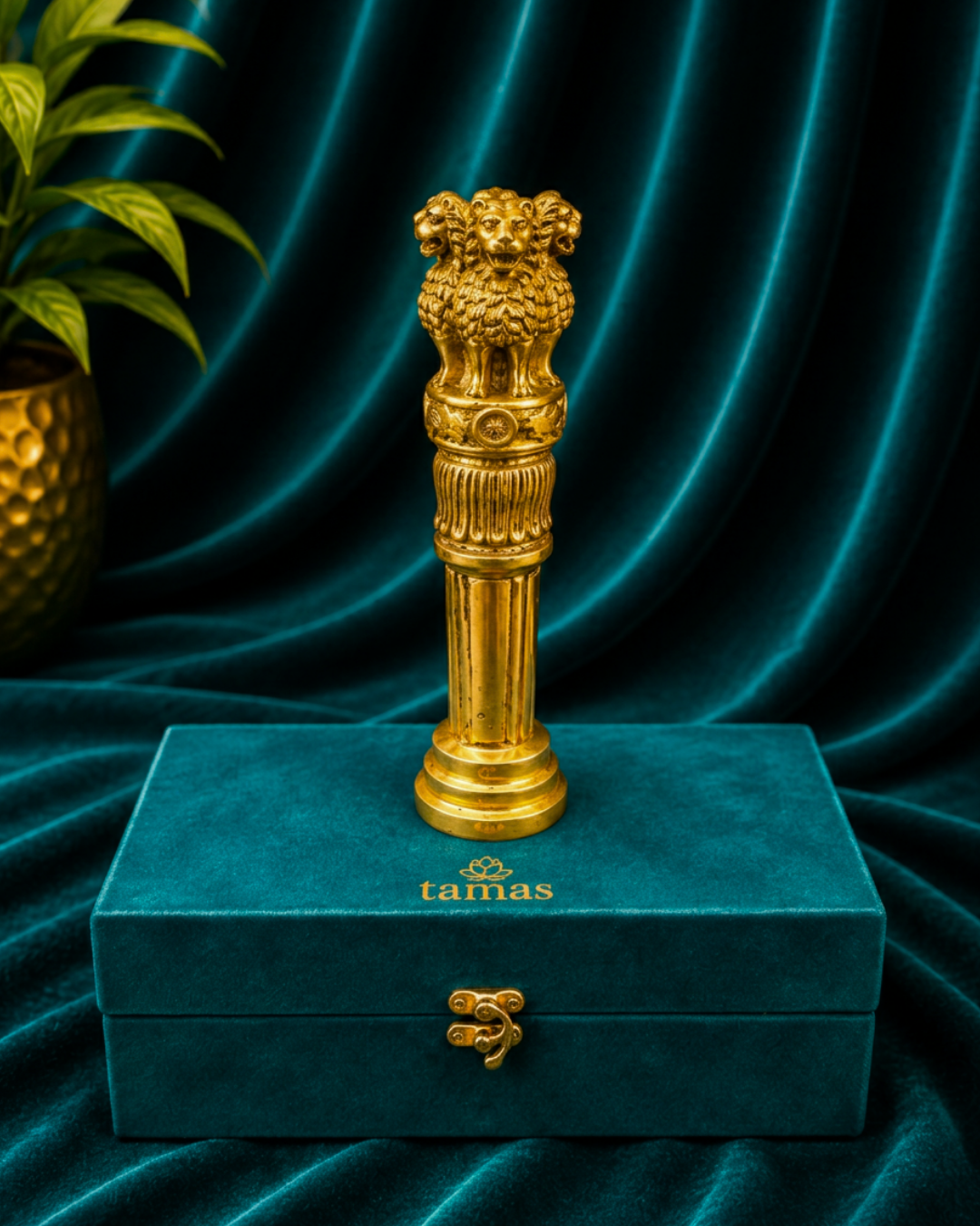 Tamas Brass Ashoka Stambh – Symbol of Heritage & Pride (8 Inches)