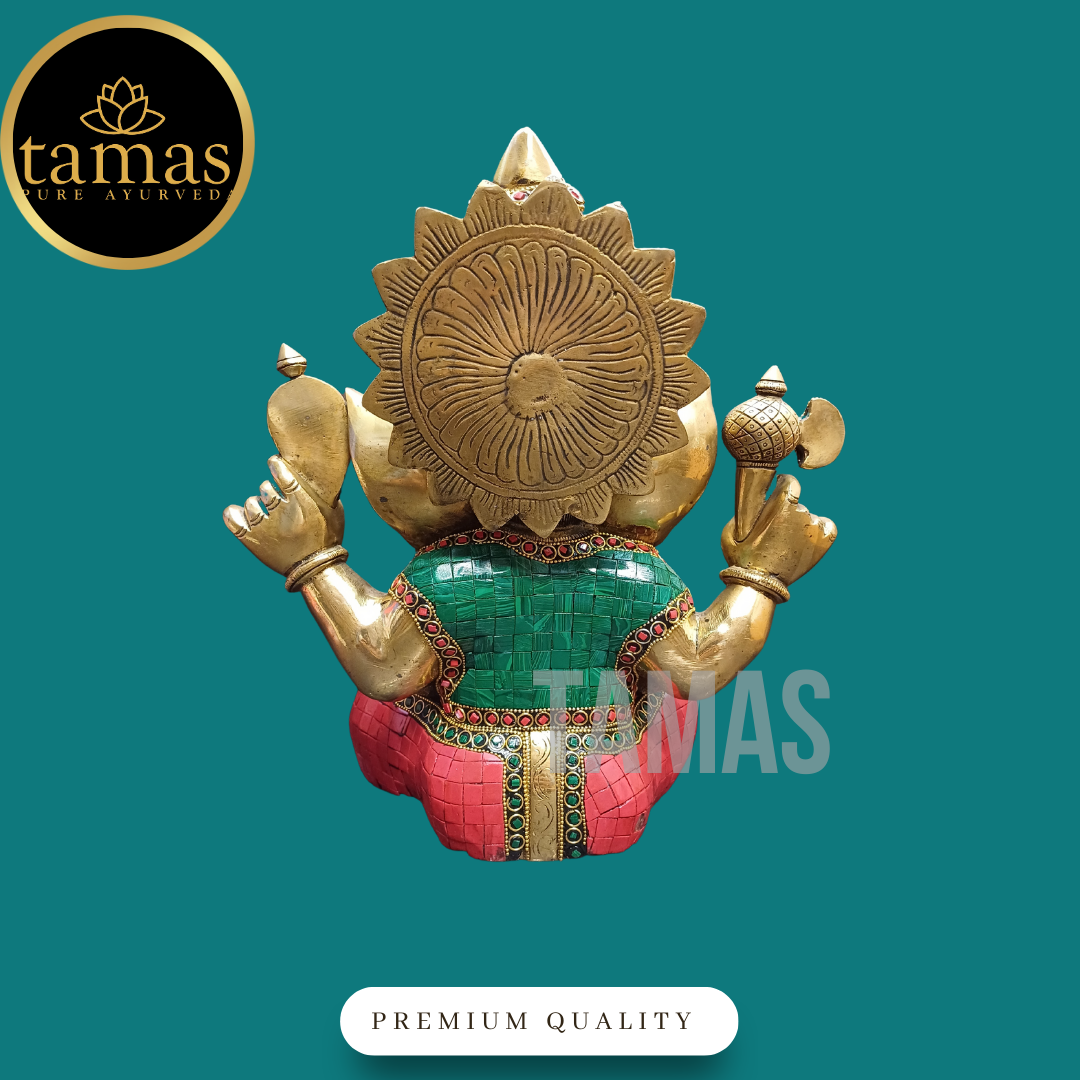 Tamas Brass Ganesh Stone (12 Inches)