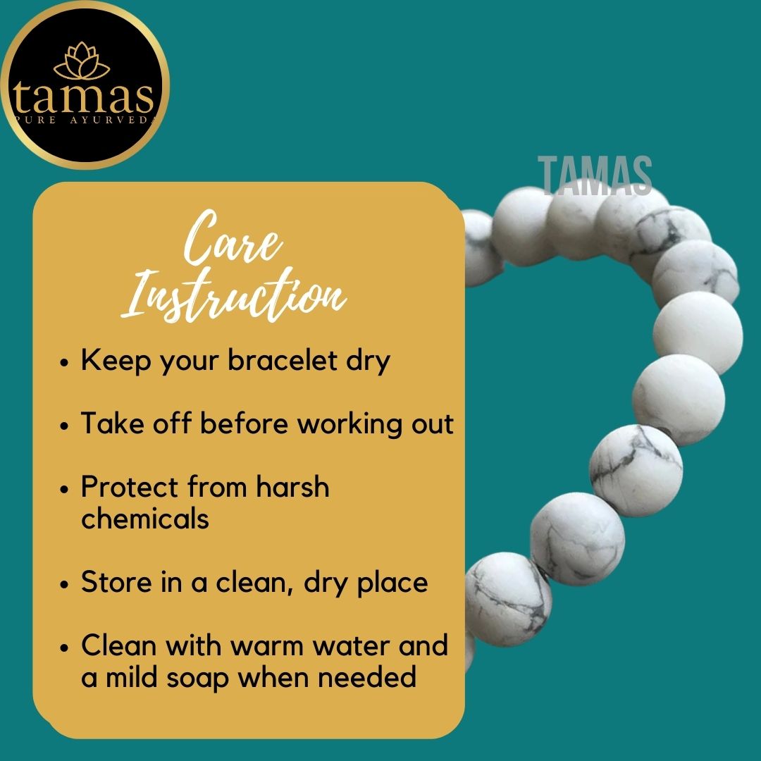 Tamas Howlite Healing Crystal Stretchable Bracelet