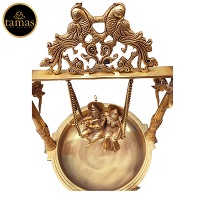 Tamas Brass Urli With Radha Krishna (25 Inches)