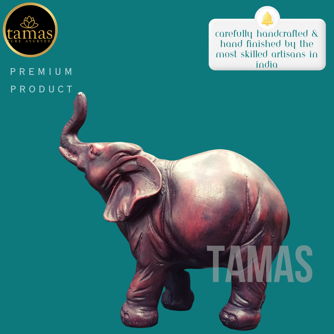 Tamas Elephant Poly Resin Statue (6 Inches)