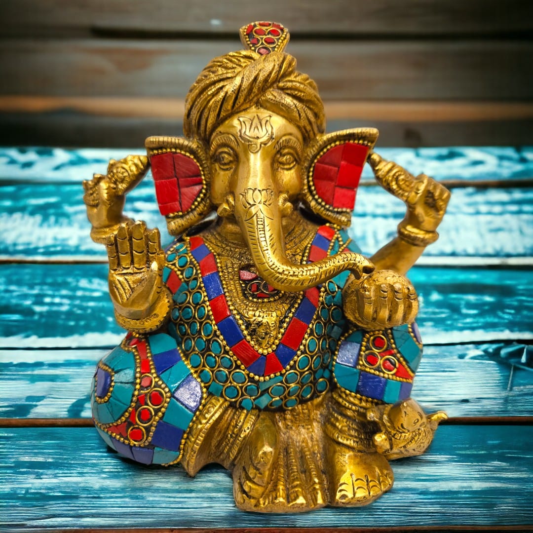 Brass Ganesha idol