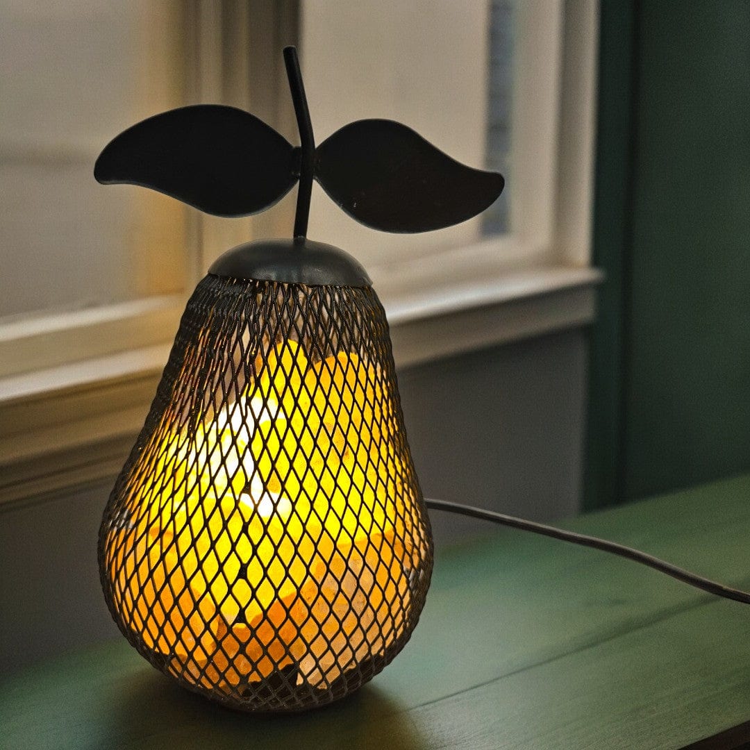 Black Pear Shape Himalayan Rock Salt Lamp