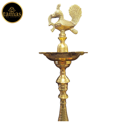 Tamas Brass Peacock Diya Stand (33 Inches)