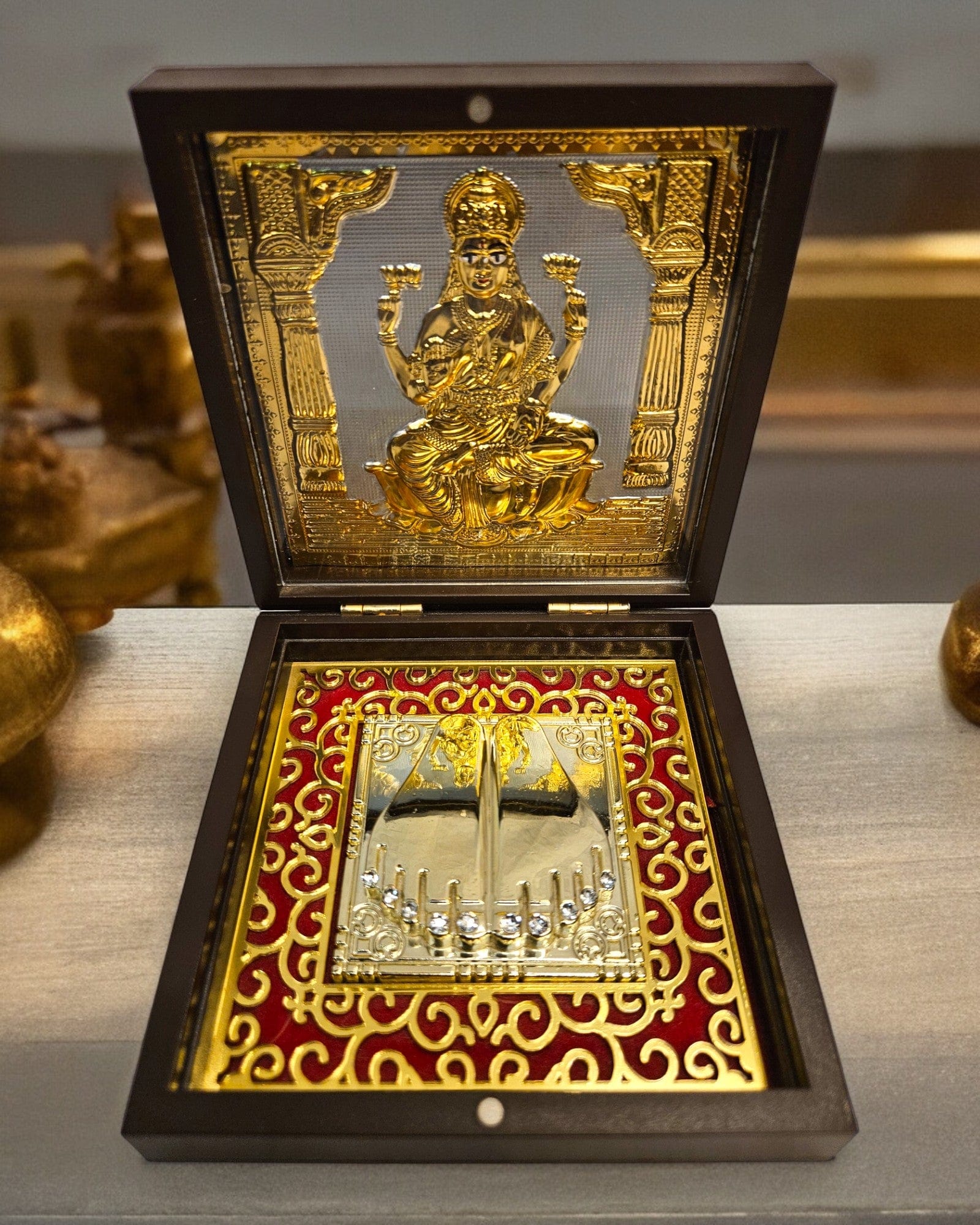 Gold Foil Jai Shree Laxmi Charan Paduka