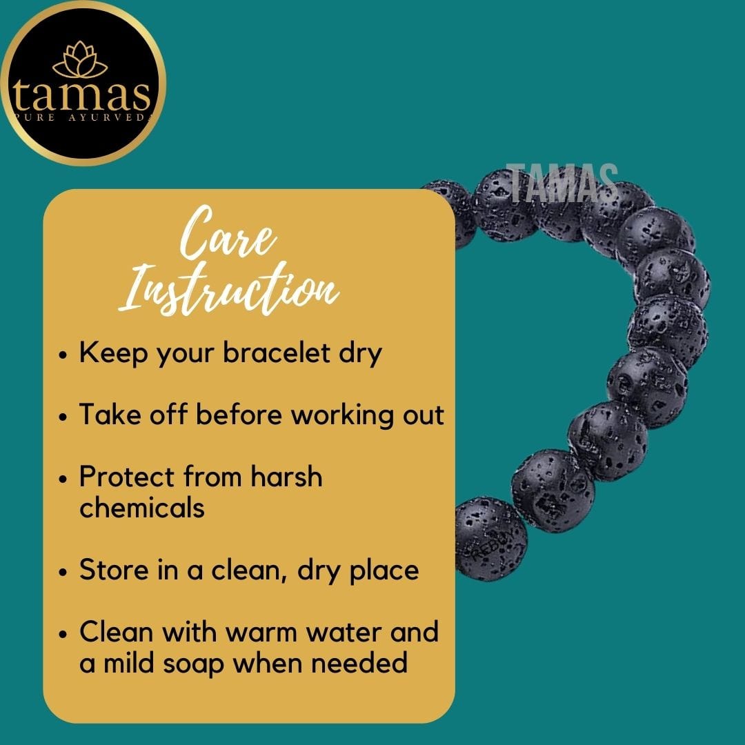 Lava Stone Healing Crystal Gemstone Stretchable Bracelet