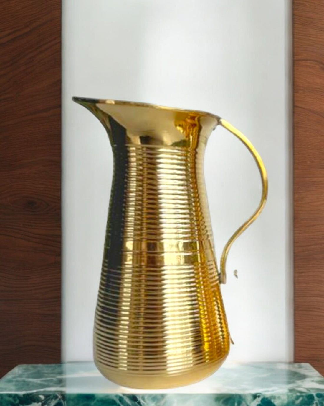 Brass Jug Pitcher Shape (8 Inch) (Golden)