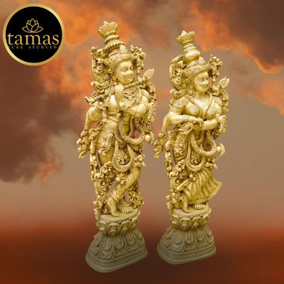 Tamas Brass Pair of Radha Krishna Idol (Height 29 Inch)