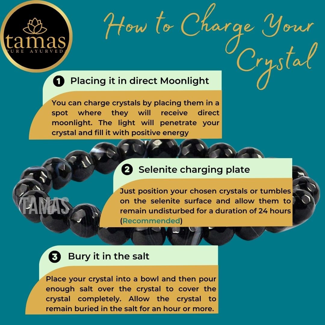 Tamas Sulemani Hakik Healing Crystal Gemstone Stretchable Bracelet