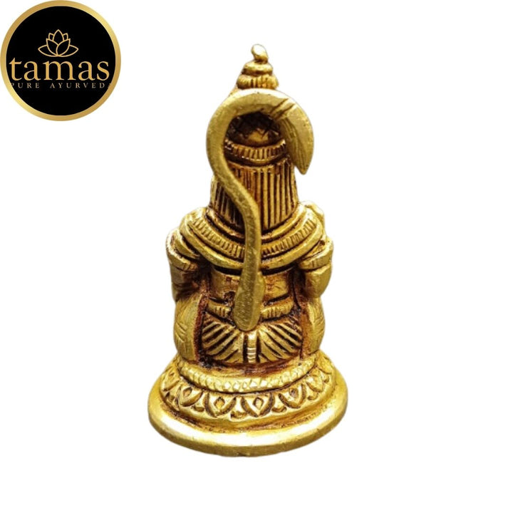 Tamas Brass Lord Small Bajrang Bali Hanuman Ji Statue/Idol (Golden) (3 Inches) | Free Luxury Gift Box