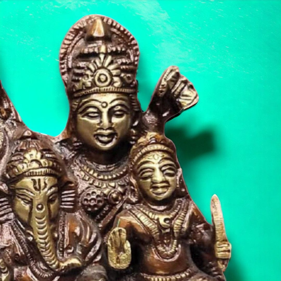 Brass Handcrafted Shiv Parivar Murti Statue  Idol