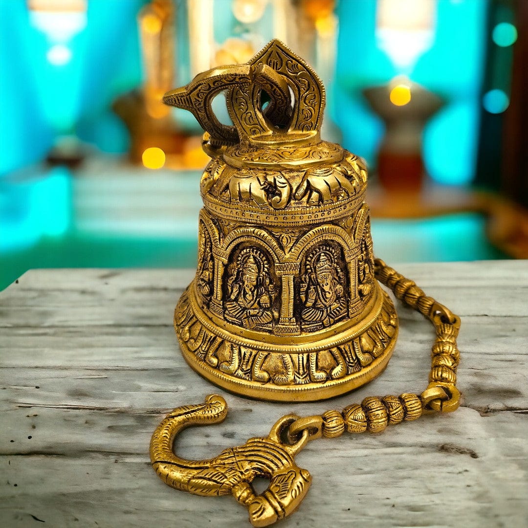 Brass Ganesha Temple Hanging Bell