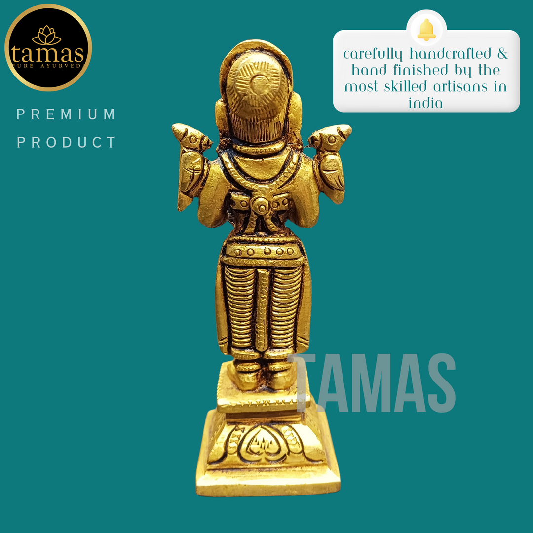 Tamas Brass Lady Holding a Lamp Statue (4.3 Inch)
