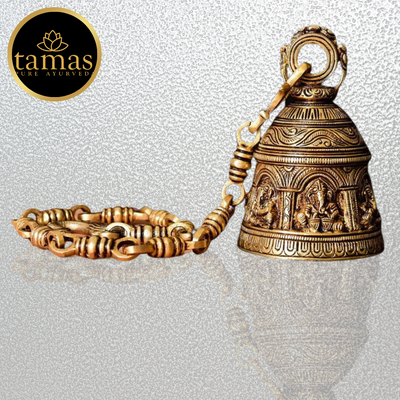 Tamas Brass Ganesha Wall Hanging Temple Bell (32.5 Inches)