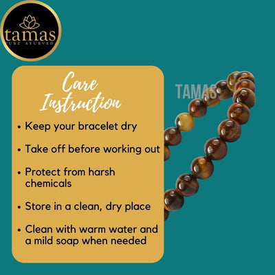 Tamas Tiger Eye Healing Crystal Gemstone Stretchable Bracelet