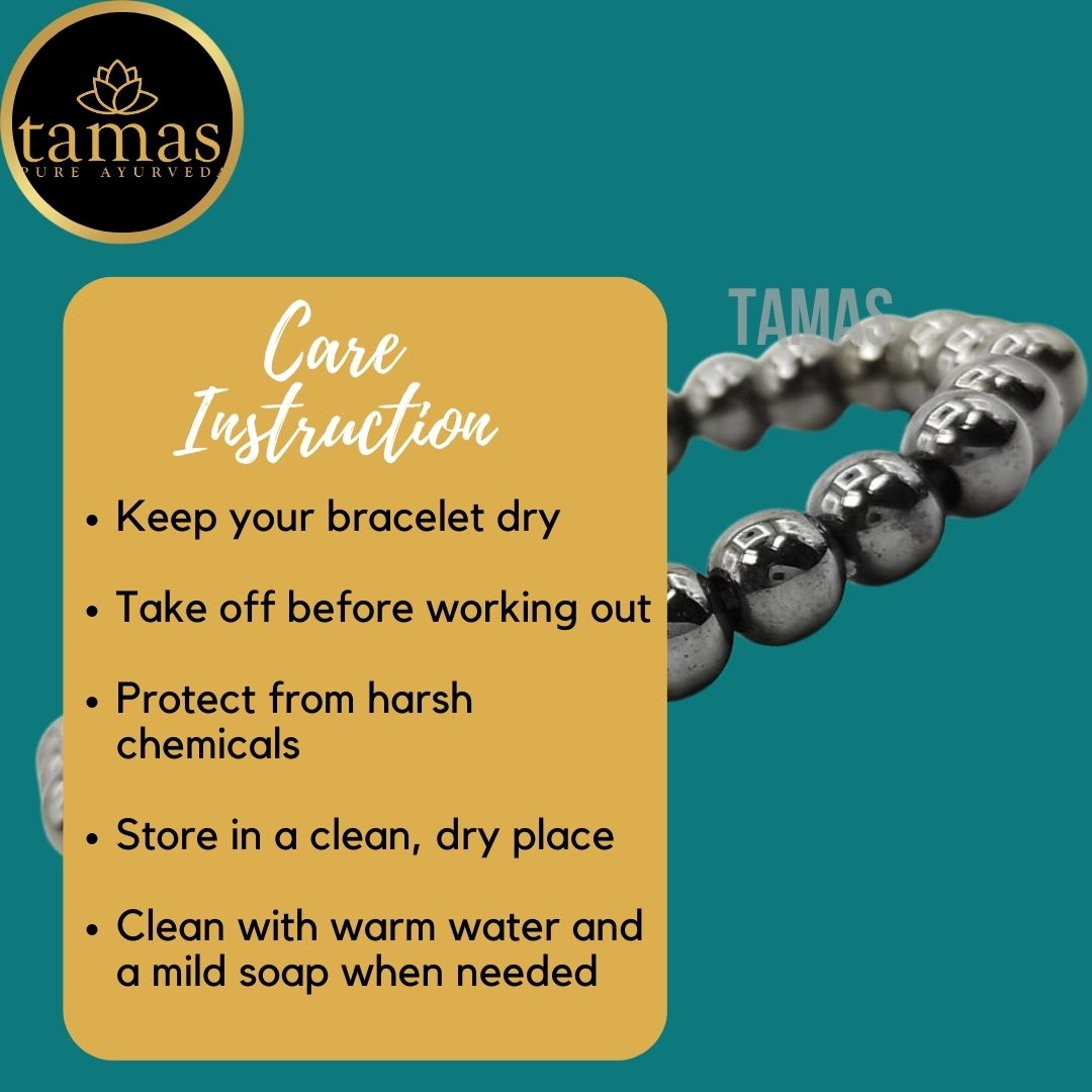 Tamas Hematite Healing Crystal Gemstone Stretchable Bracelet