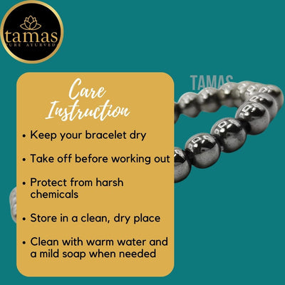 Tamas Hematite Healing Crystal Gemstone Stretchable Bracelet