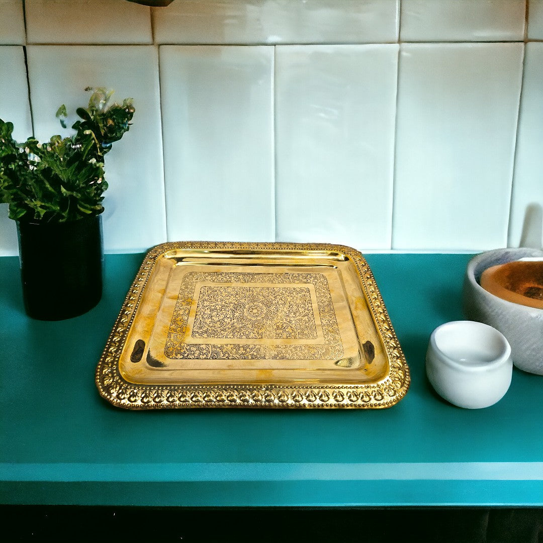 Brass Pooja Tray