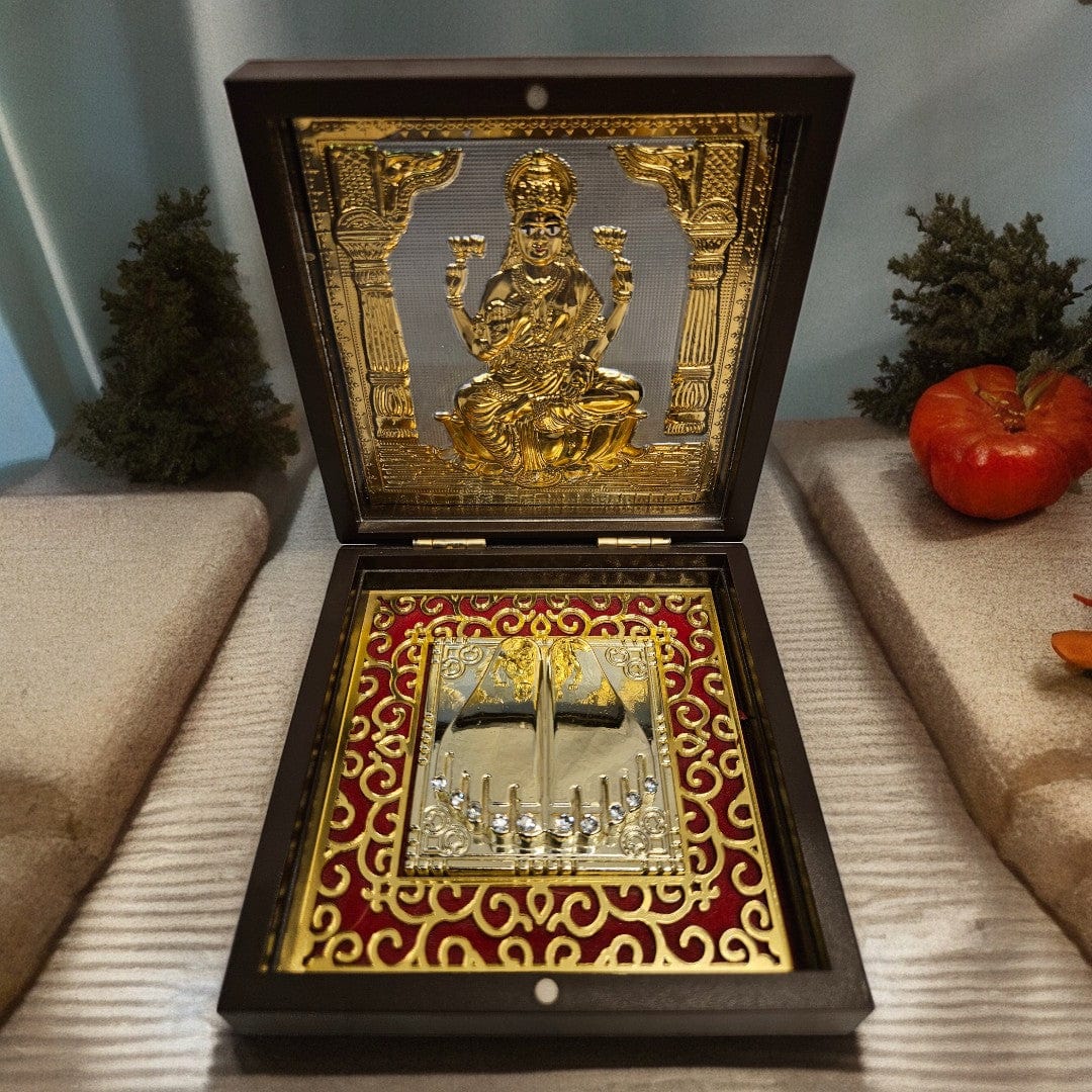 Gold Foil Jai Shree Laxmi Charan Paduka