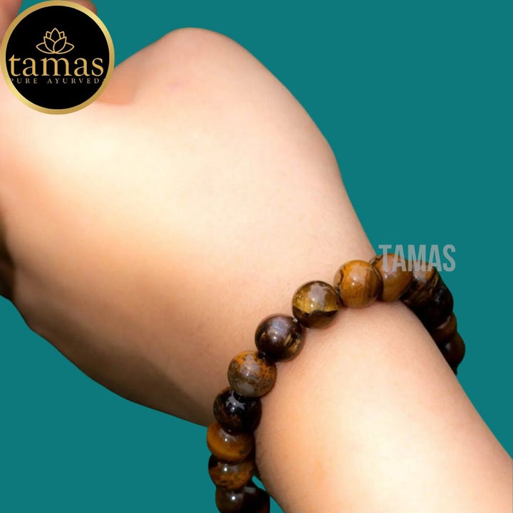 Tamas Tiger Eye Healing Crystal Gemstone Stretchable Bracelet