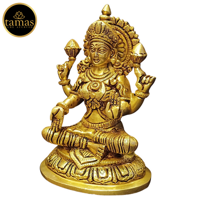 Tamas Brass Lakshmi Statue (7.2 Inches) | | Free Premium Gift Box