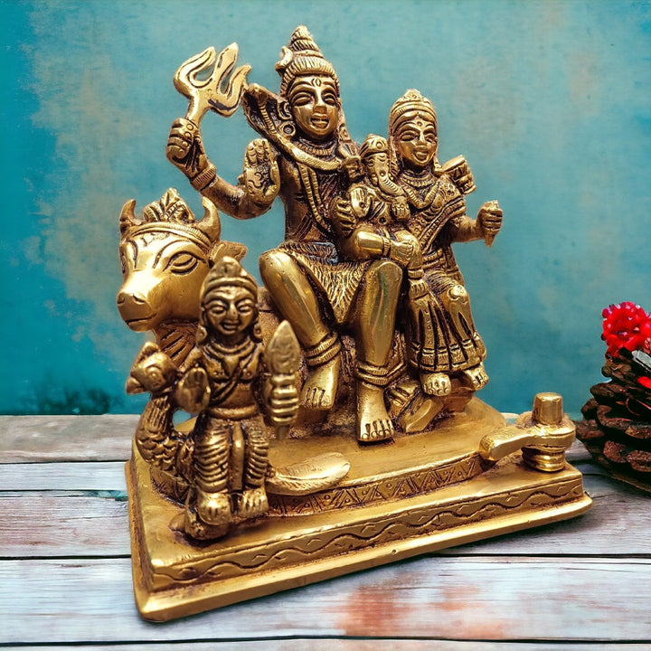 Tamas Brass Shiv Parivar Statue (5.6 Inches)