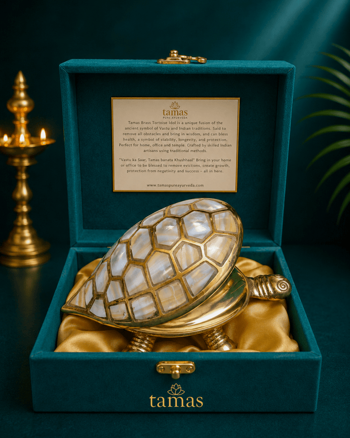 Tamas Brass Wish-Fulfilling Tortoise with Mother of Pearl Shell (2 sizes) | With Gift Box - Tamas Luxury Gifts