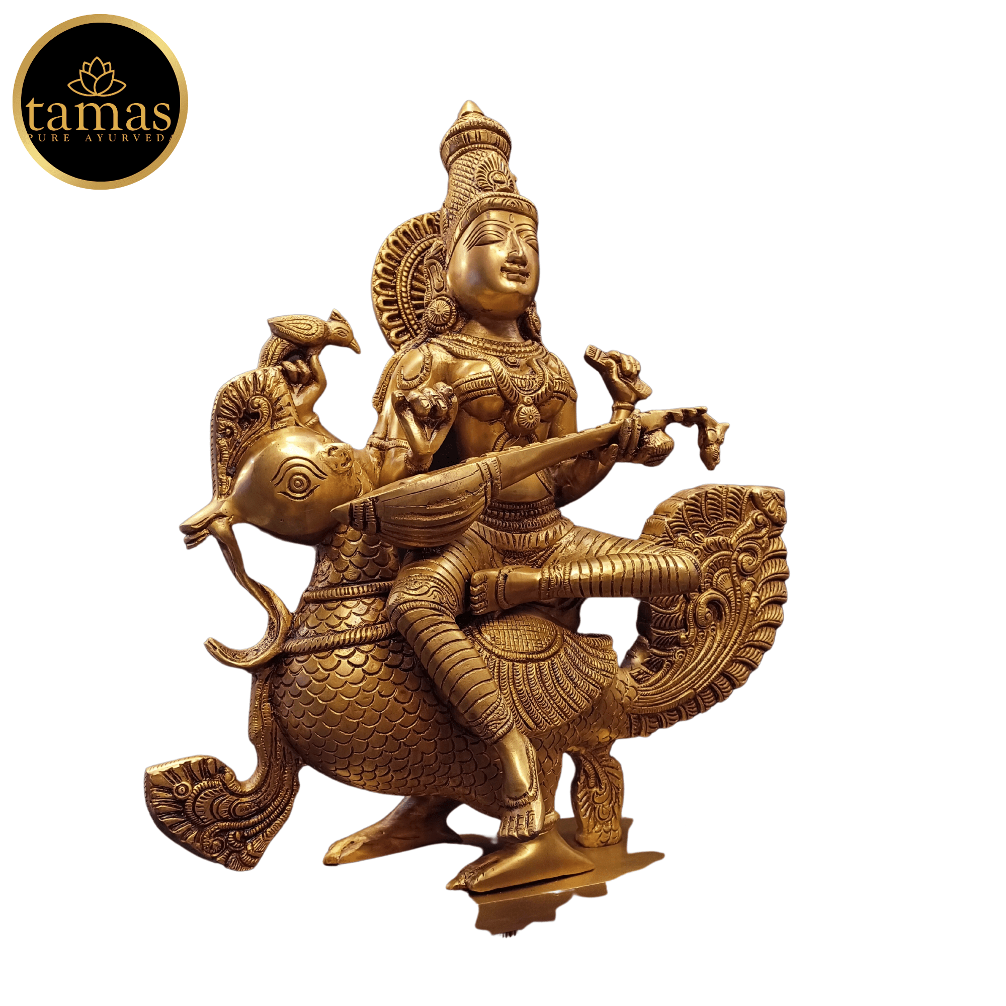 Brass Saraswati Maa Statue