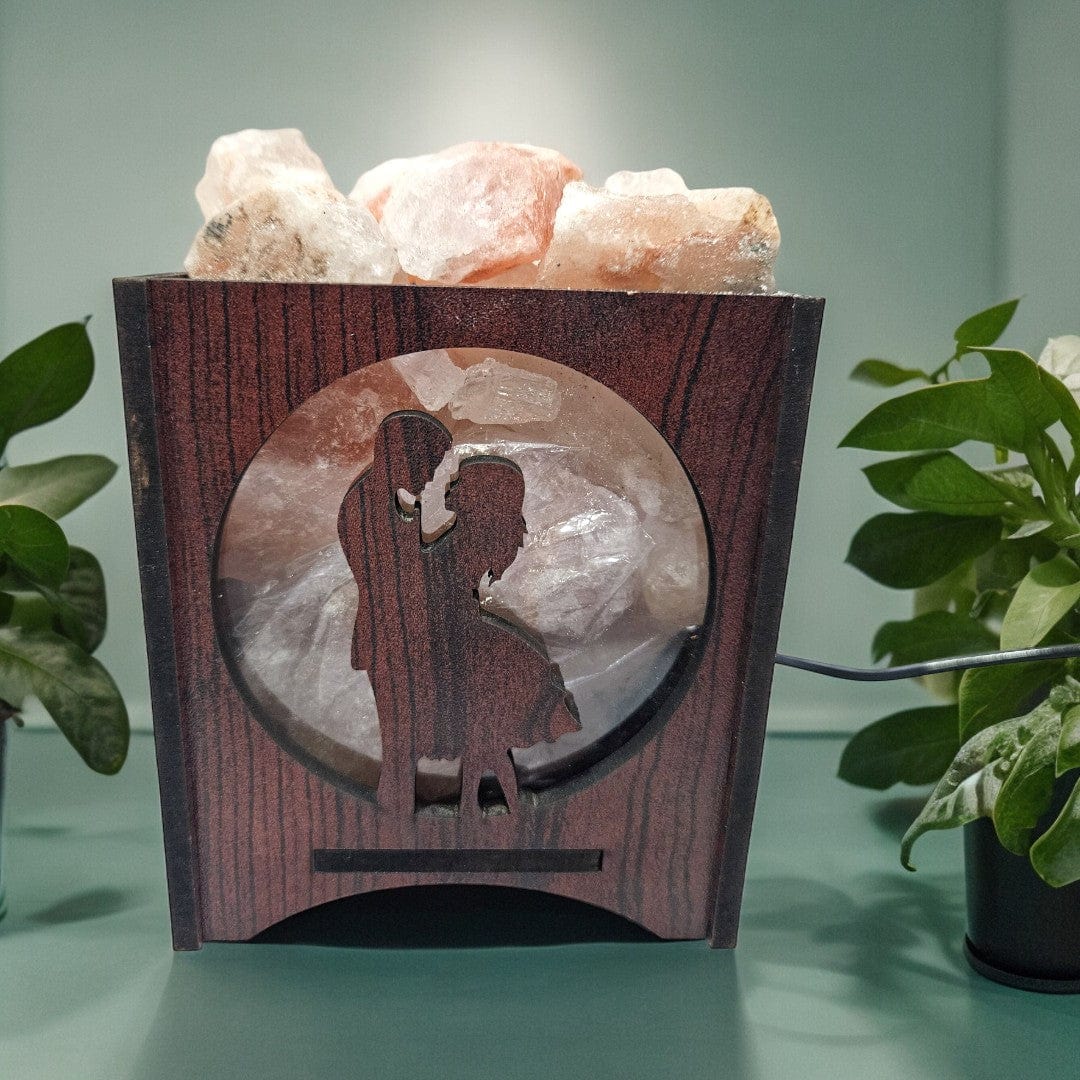 Couple-Fairy Wooden Box Lamp