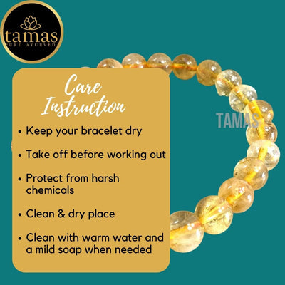Tamas Citrine Healing Crystal Gemstone Stretchable Bracelet