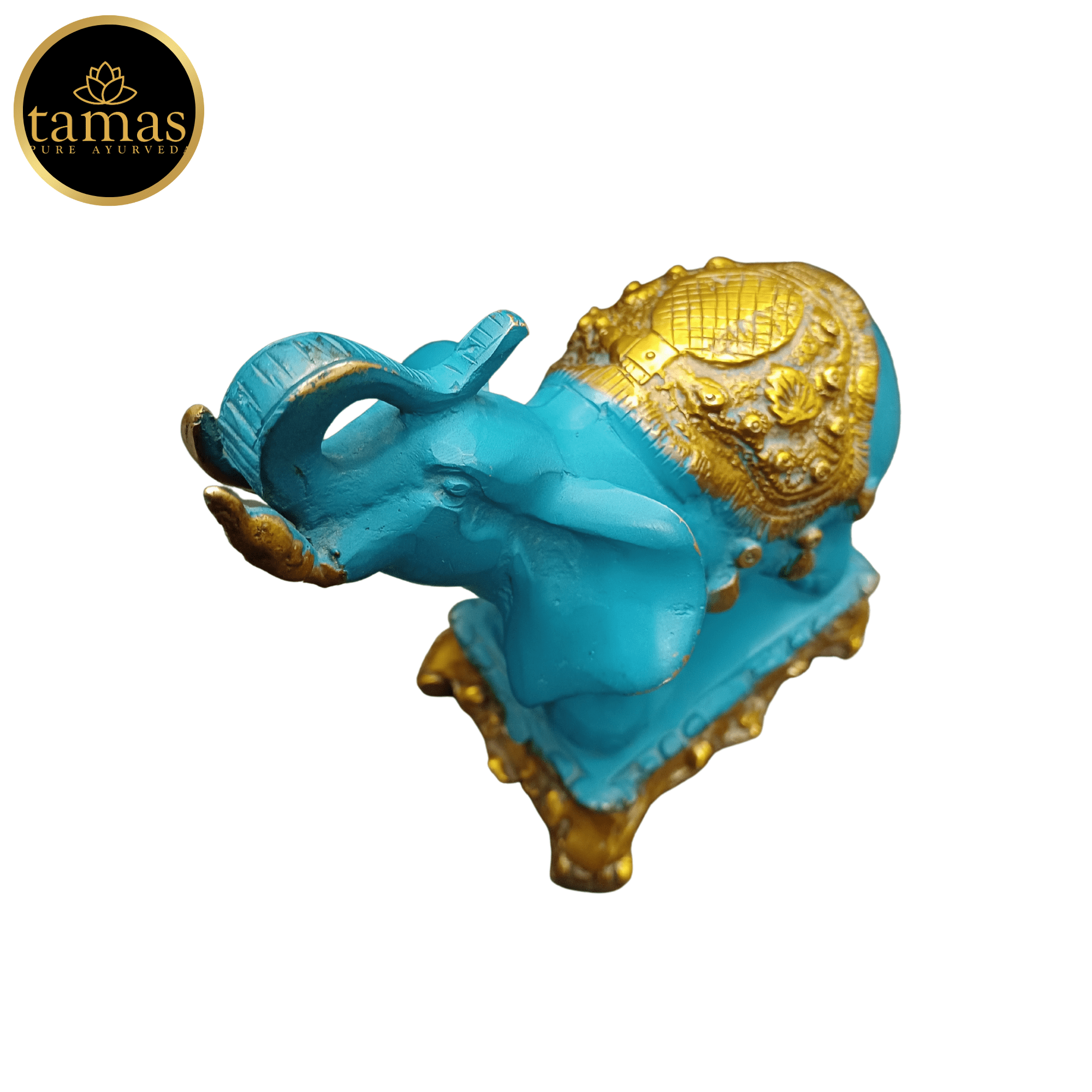 Brass Handcrafted Ethnic Elephant Showpiece Trunk Up Statue / Idol