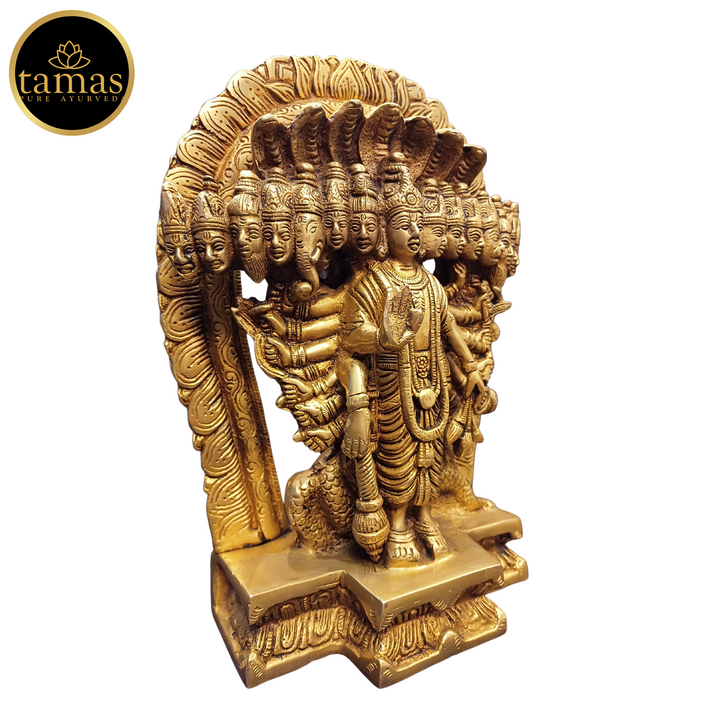Tamas Brass Vishanu Bhagwan Statue (11 Inches)