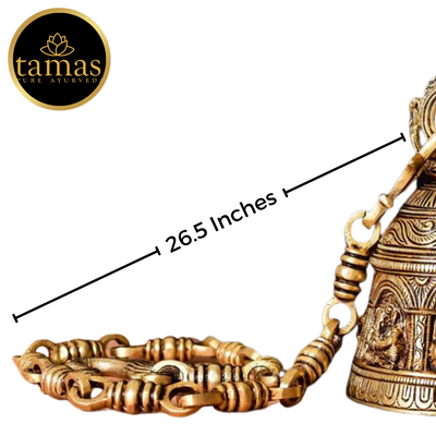 Tamas Brass Ganesha Wall Hanging Temple Bell (32.5 Inches)