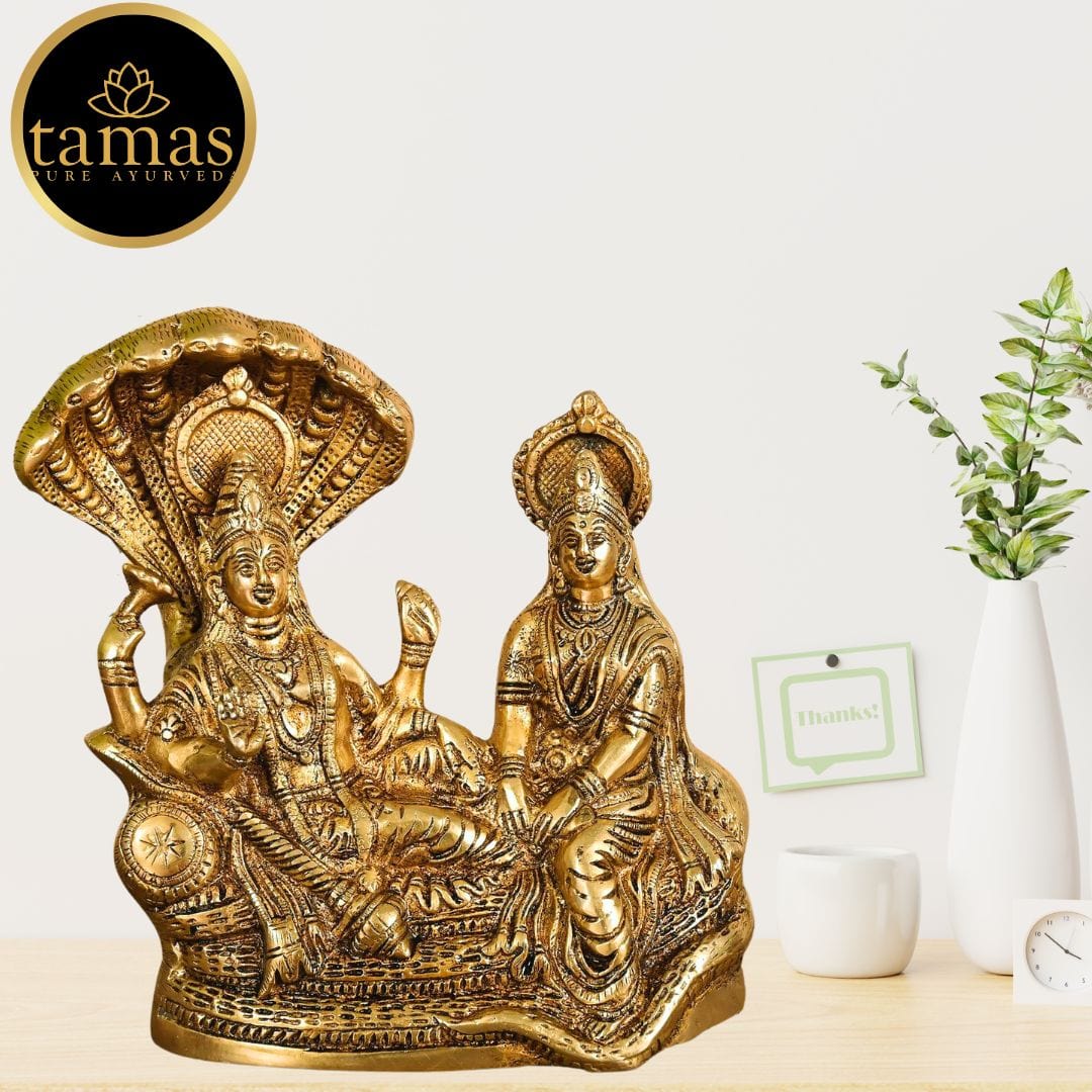 Brass Vishnu Lakshmi Idol