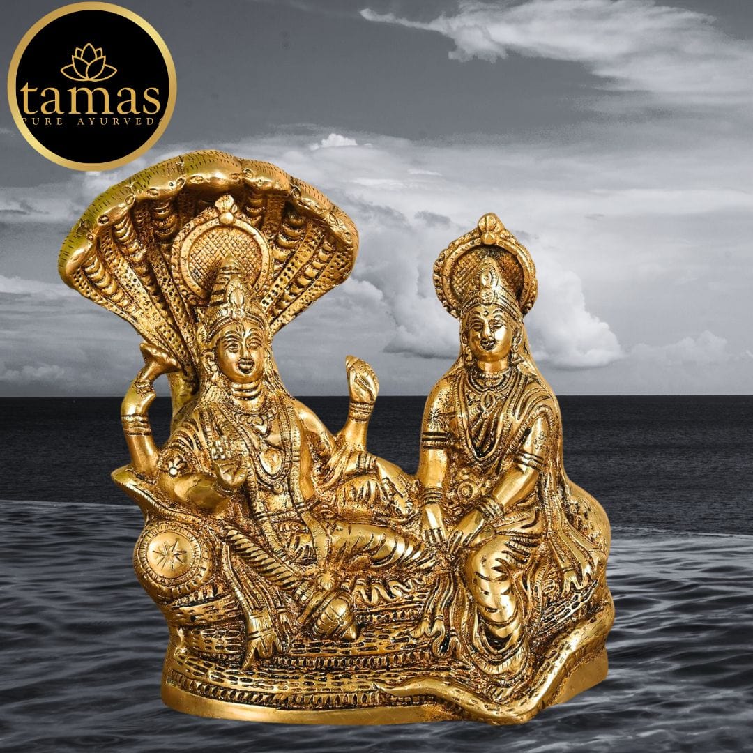 Brass Vishnu Lakshmi Idol