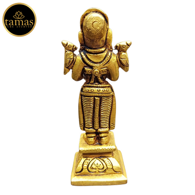 Tamas Brass Lady Holding a Lamp Statue (4.3 Inch)