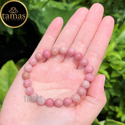 Tamas Rhodonite Healing Crystal Gemstone Stretchable Bracelet