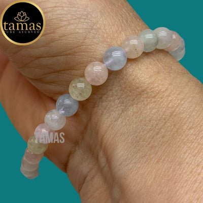 Tamas Morganite Healing Crystal Gemstone Stretchable Bracelet