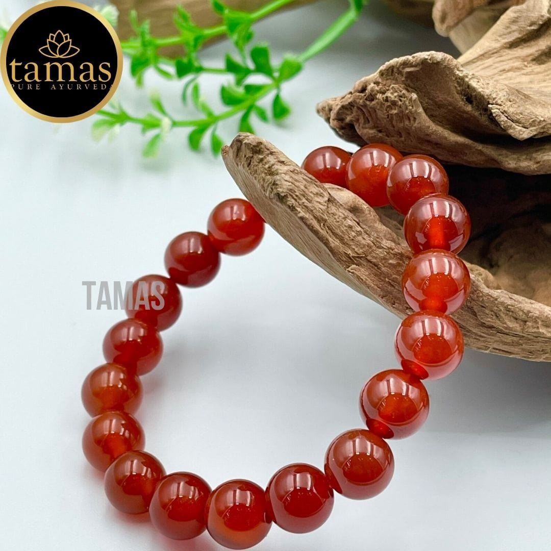 Red Carnelian Healing Crystal Gemstone Stretchable Bracelet