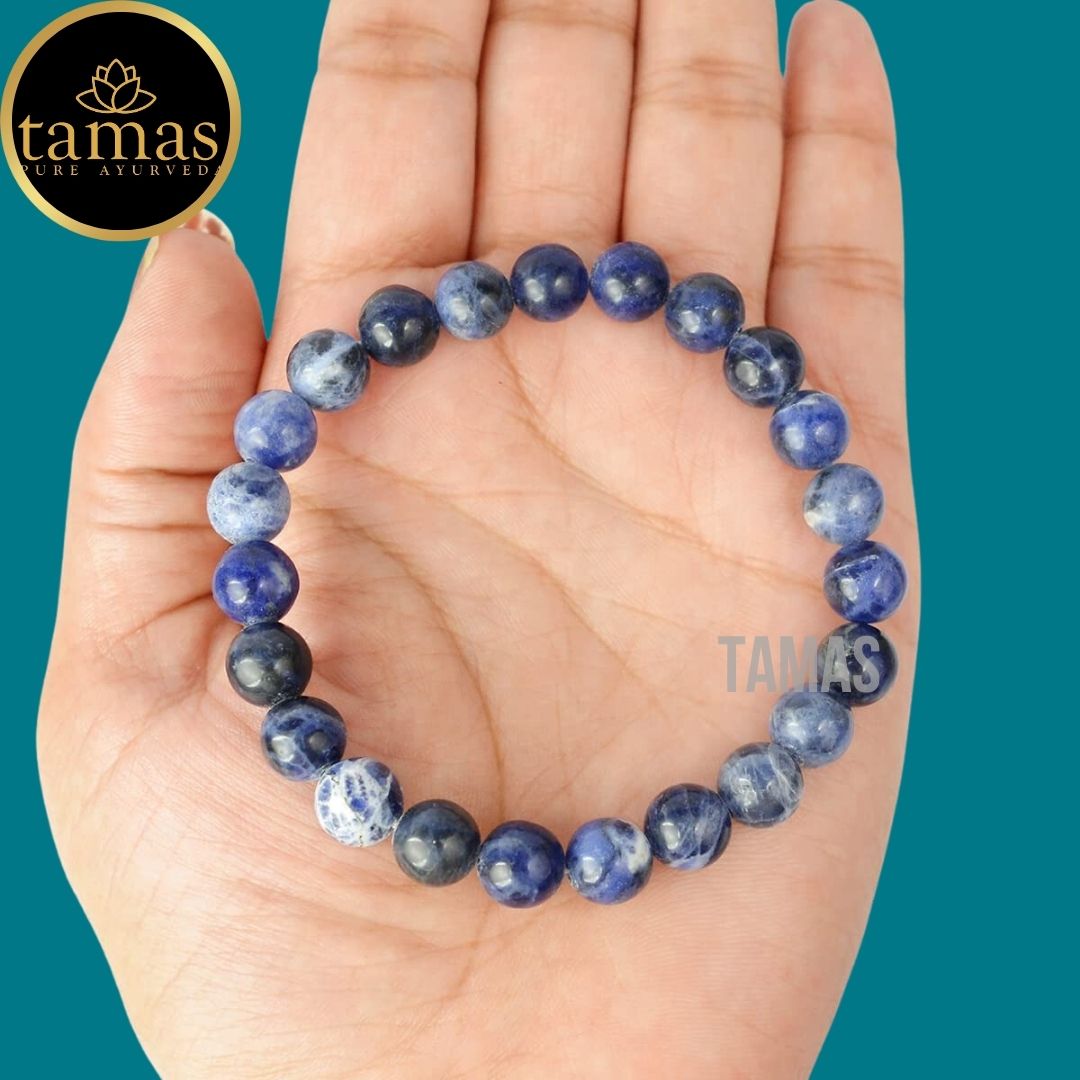Tamas Sodalite Healing Crystal Gemstone Stretchable Bracelet