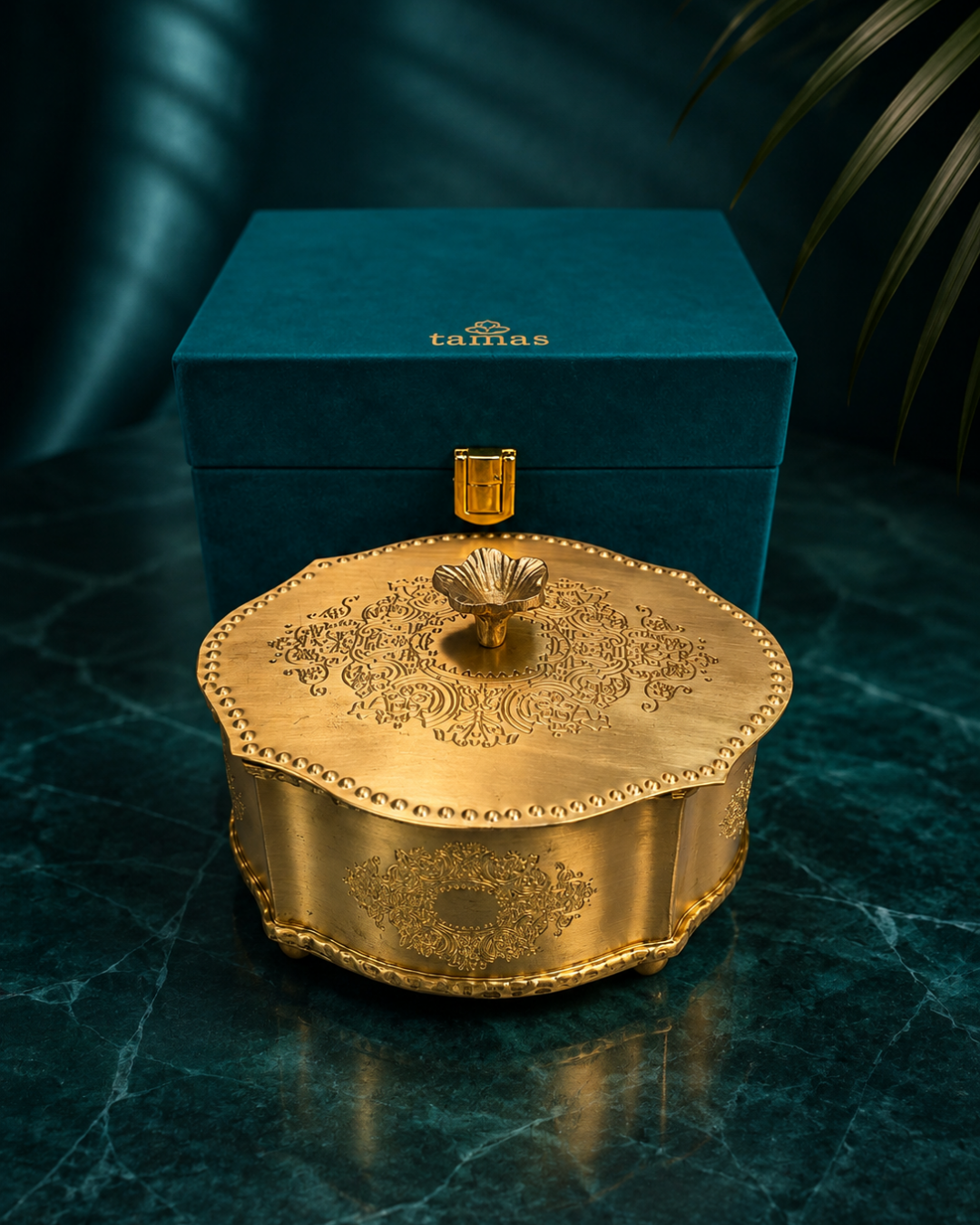 Tamas Brass Ornate Dry Fruit Box (2 Sizes)