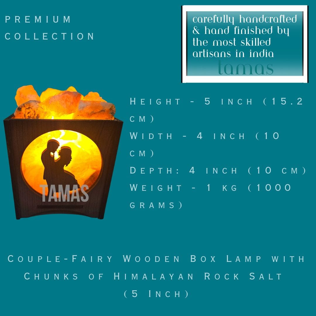 Couple-Fairy Wooden Box Lamp