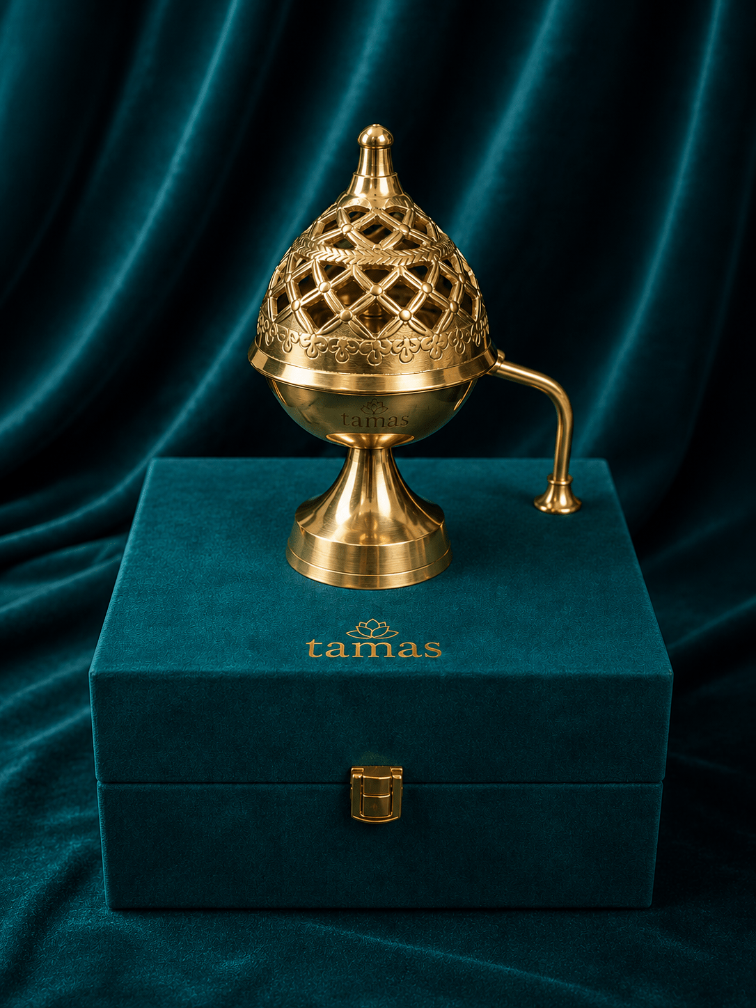 Brass Dhoop Dani / Loban Burner Multiple sizes - Tamas Luxury Gifts