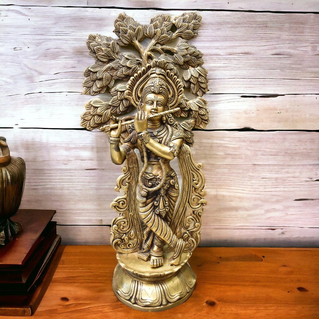 Brass Krishna Statue