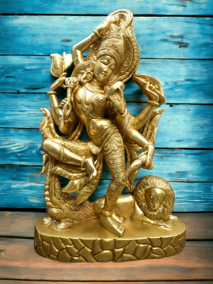 Tamas Brass Ardhanarishwara Statue (17 Inches)