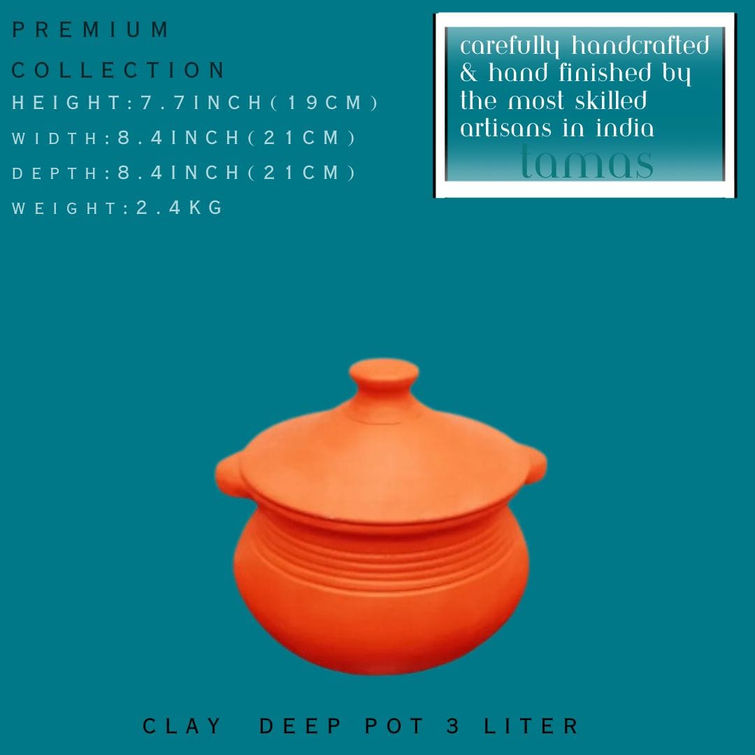 Natural Clay Deep Pot
