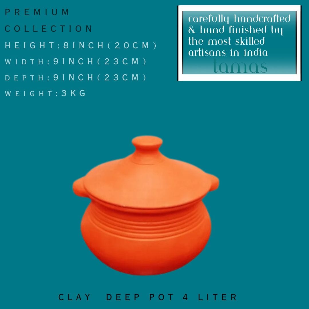 Natural Clay Deep Pot