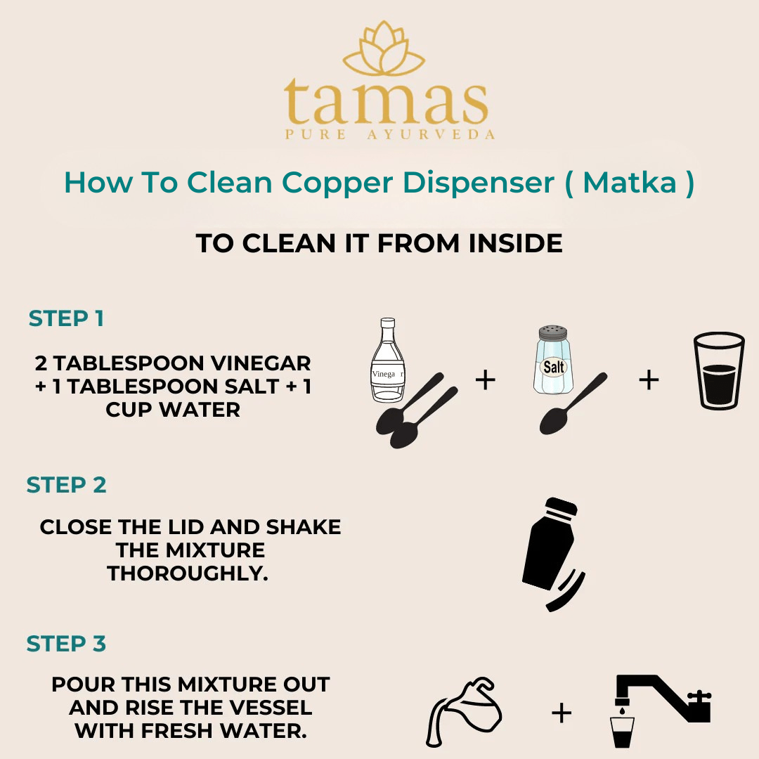 Tamas Hand-Hammered Pure Copper Matka Dispenser with Brass Tap & Stand | Traditional Ayurvedic Water Pot