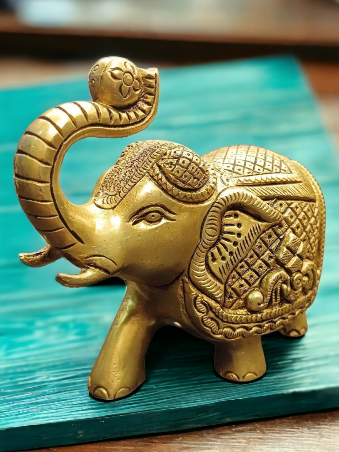 Brass Elephant Idol