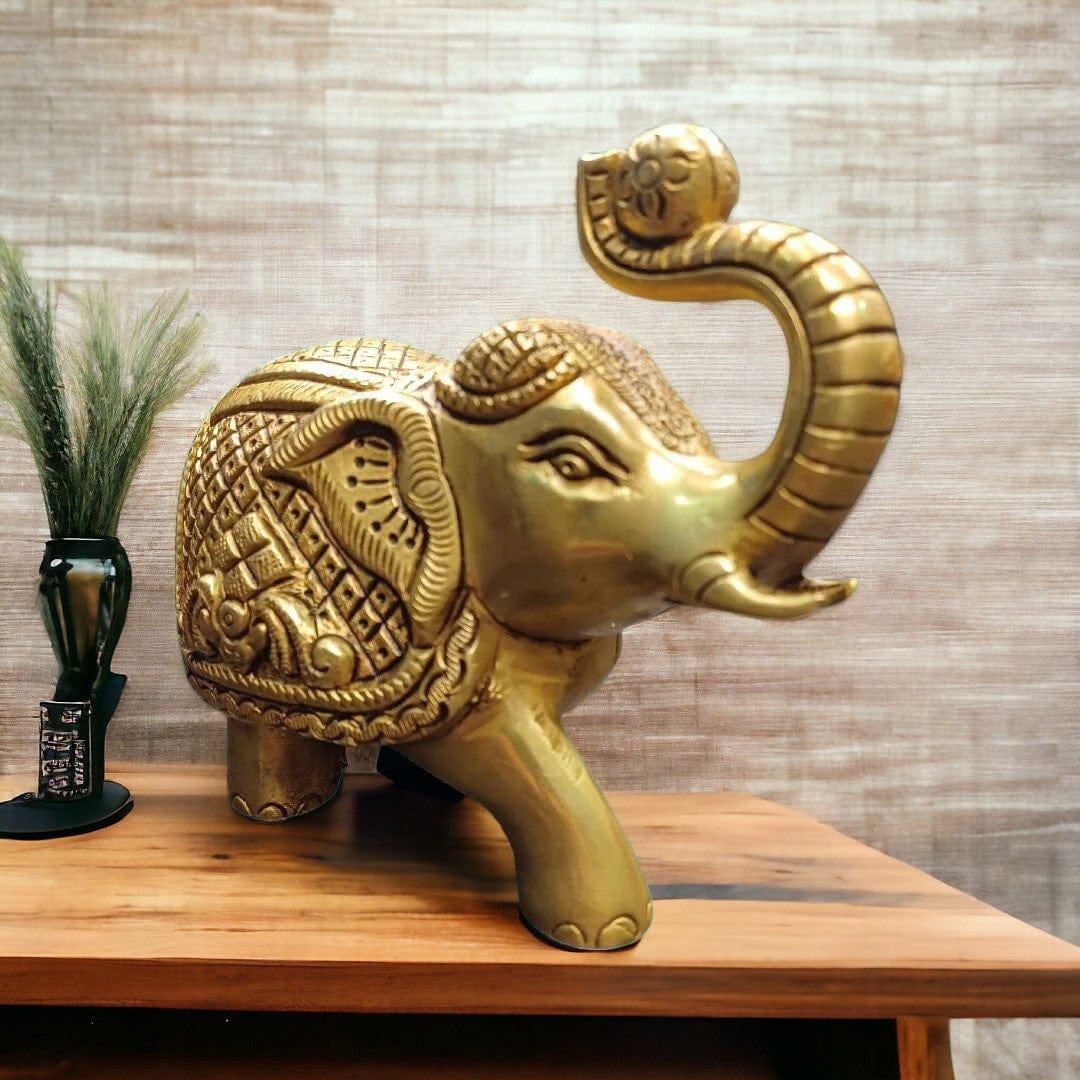 Brass Elephant Idol